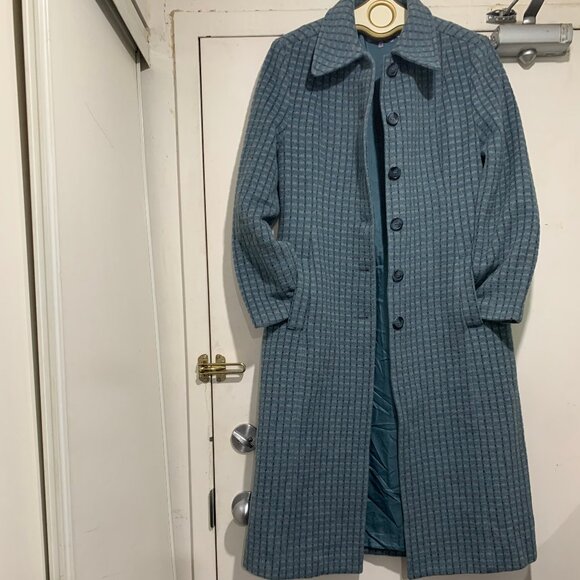 DONNA GIRL BY RENO WOOL BLEND TRENCH COATS SIZE L - Picture 5 of 13